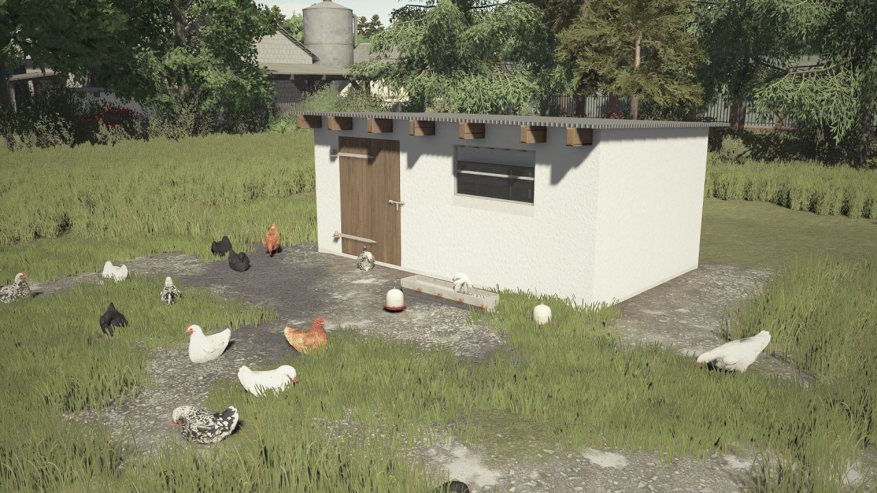 Gemütlicher Renovierter Hühnerstall Small Renovated Chicken Coop für 40 Hühner für Farming Simulator 25