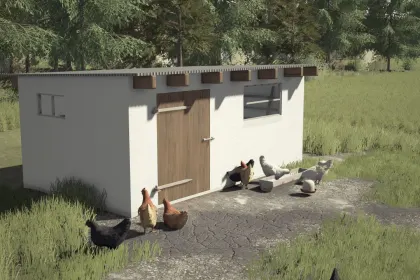 Gemütlicher Renovierter Hühnerstall Small Renovated Chicken Coop für 40 Hühner für Farming Simulator 25 — 3