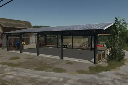 Навіс-гараж DF Premium Courtyard Garage M30 – Open Shelter для Farming Simulator 25