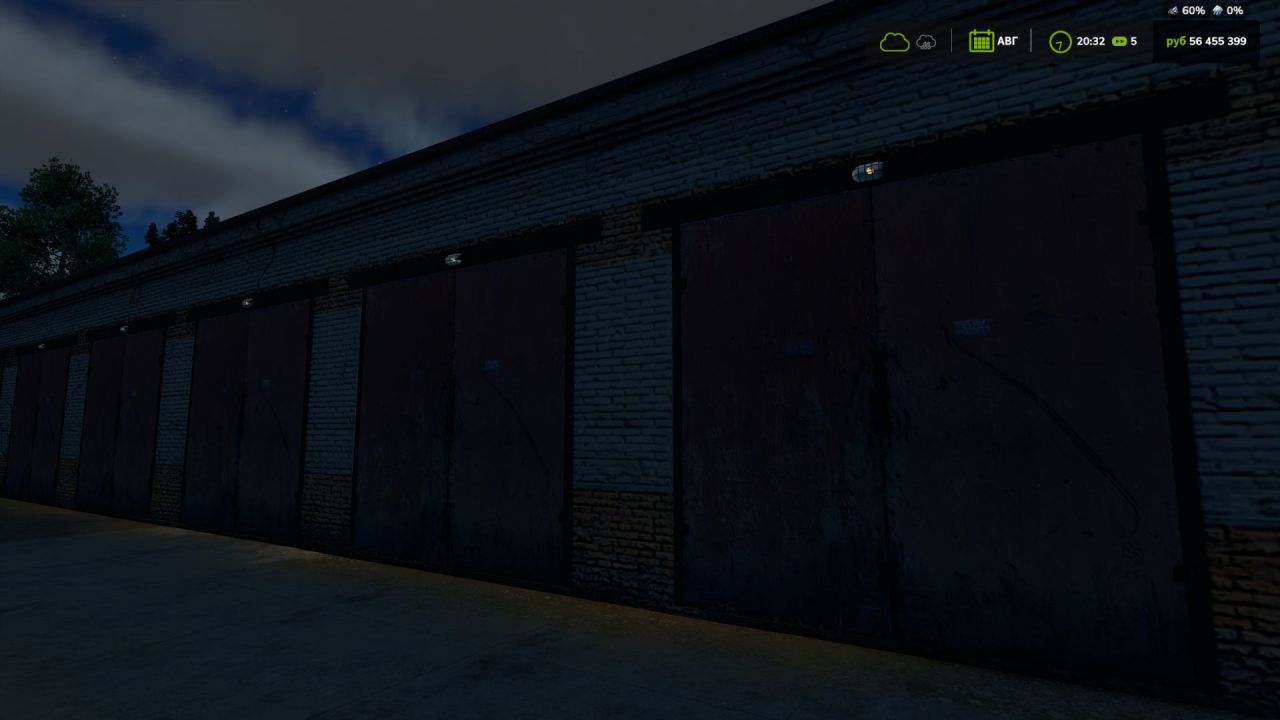 Stylowy Brick Old Garage — Ceglana Retro-Garaż z Wrotami do Farming Simulator 25