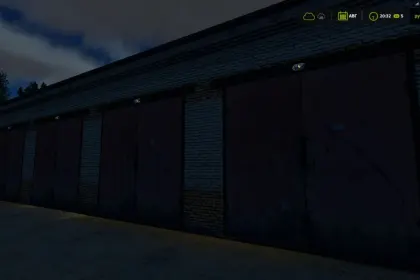 Stylowy Brick Old Garage — Ceglana Retro-Garaż z Wrotami do Farming Simulator 25 — 2