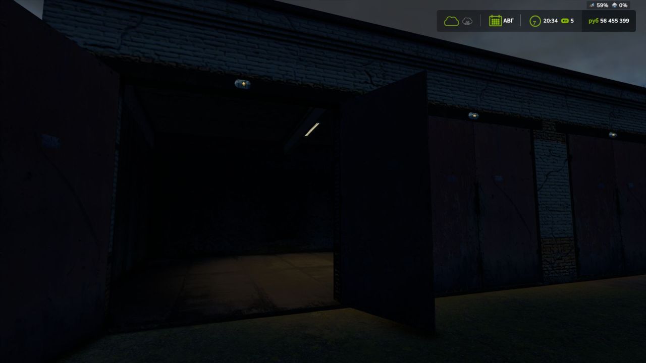 Stylowy Brick Old Garage — Ceglana Retro-Garaż z Wrotami do Farming Simulator 25