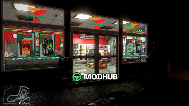 DNX Chiliad Town with real brand billboards and vending machines for GTA 5