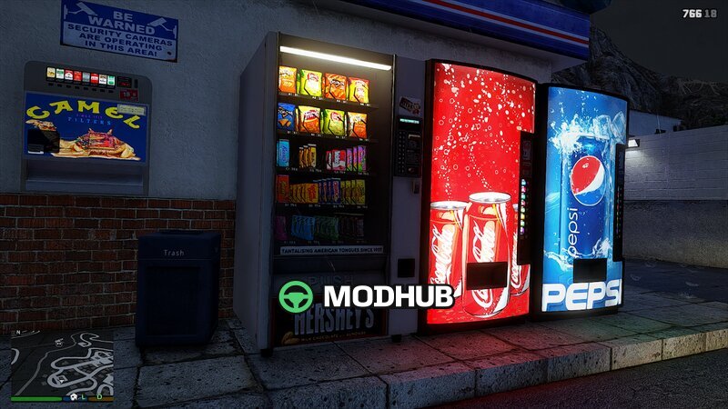 DNX Chiliad Town with real brand billboards and vending machines for GTA 5