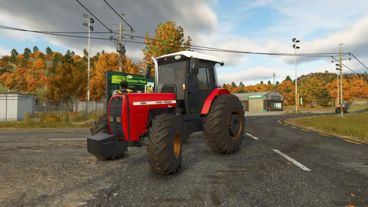 Leistungsstarker Traktor Massey Ferguson 292 Advanced (95–130 PS) für Farming Simulator 25