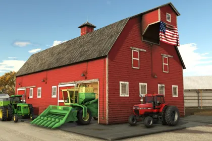 Стара американська ферма-сарай Old US Barn для Farming Simulator 25