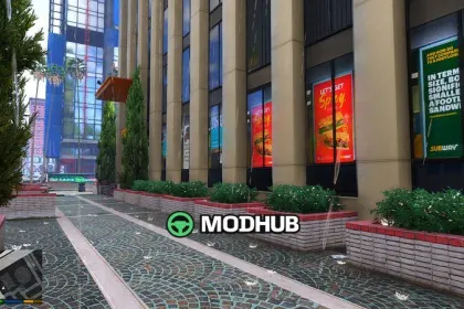 Downtown Shops and Billboards Replacement for GTA 5 — 3