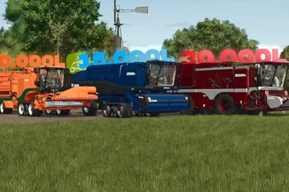 Efficient Oxbo Pack: Enlarged OXBO Bunkers for Farming Simulator 25