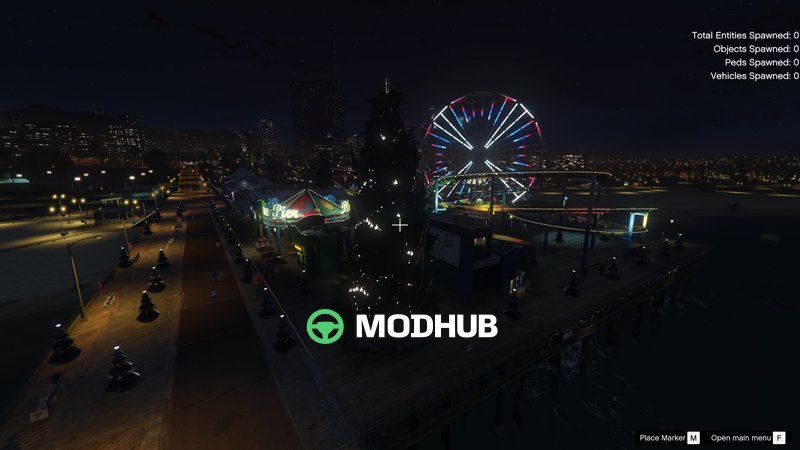 Новорічні декорації на Del Perro Pier [YMAP] для GTA 5