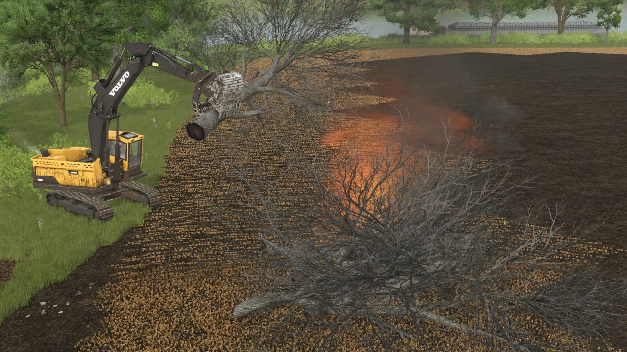 Efektywny Land Clearing Pack dla FS25 — Kwik Klaw i Ogień do Szybkiego Oczyszczania Działek