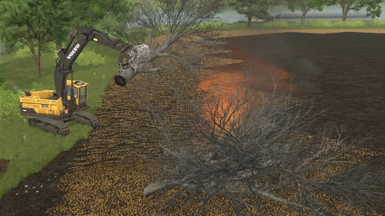 Ефективний Land Clearing Pack для FS25 — Kwik Klaw та Вогонь для Швидкого Розчищення Ділянок