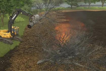 Efektywny Land Clearing Pack dla FS25 — Kwik Klaw i Ogień do Szybkiego Oczyszczania Działek