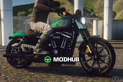 Мотоцикл Harley-Davidson XL883N Sportster Iron 883 2017 для GTA 5 — 6
