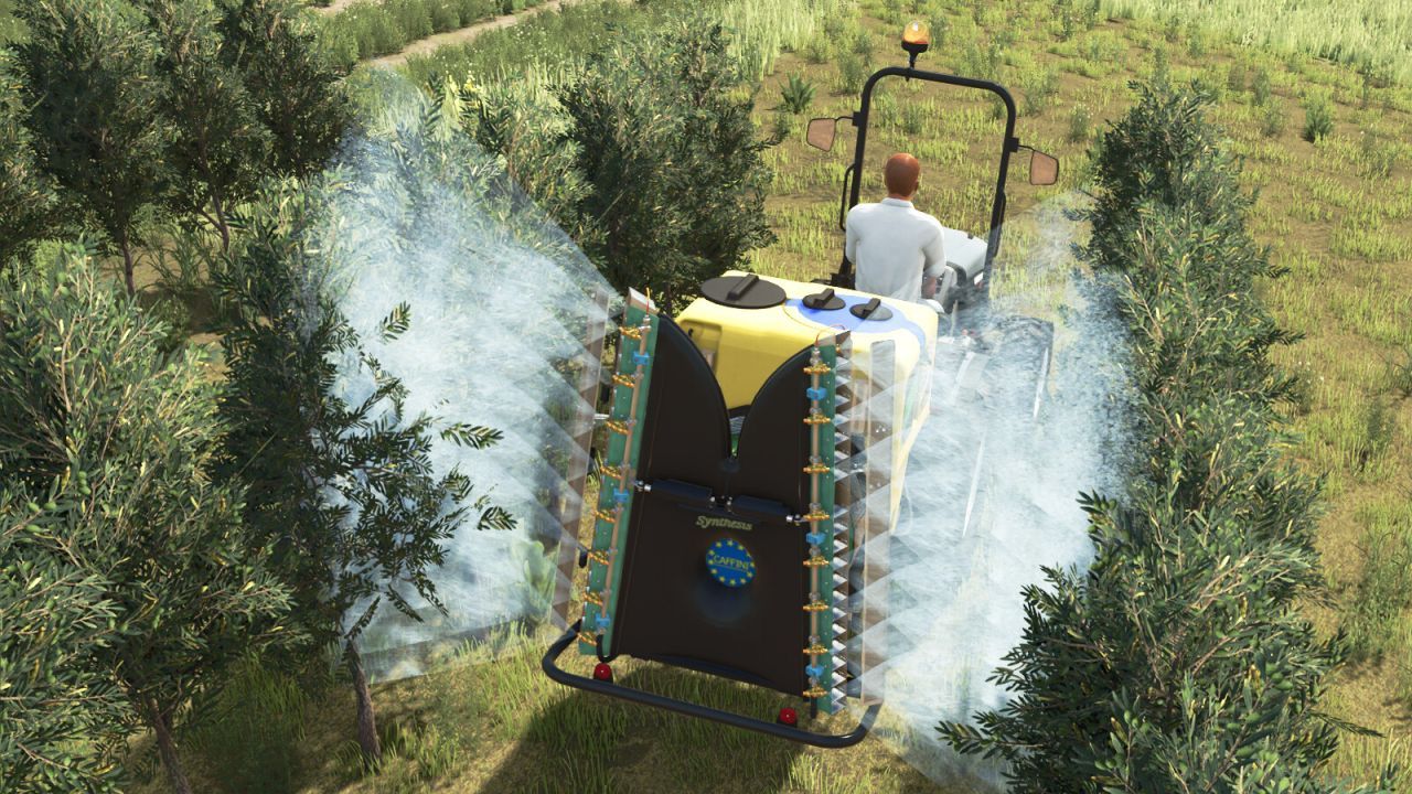 Effektiver Caffini Synthesis Sprayer für Obstgärten und Weinberge in Farming Simulator 25