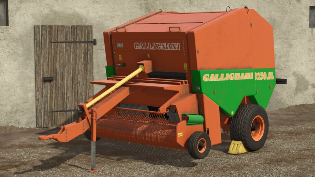 Efficient Gallignani 9250 SL Baler for Perfect Round Bales in FS25