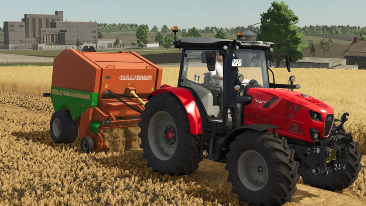 Efficient Gallignani 9250 SL Baler for Perfect Round Bales in FS25