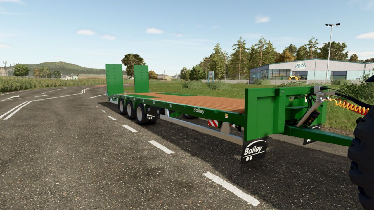 Nowa Niska Przyczepa Bailey Low Loader — Idealna do Transportu Sprzętu w FS25