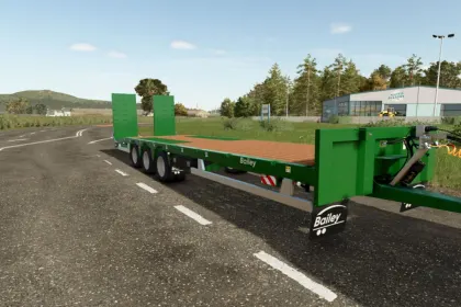 Nowa Niska Przyczepa Bailey Low Loader — Idealna do Transportu Sprzętu w FS25 — 1