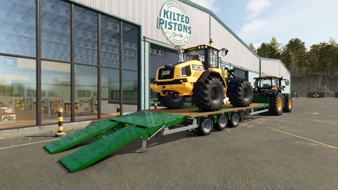Nowa Niska Przyczepa Bailey Low Loader — Idealna do Transportu Sprzętu w FS25