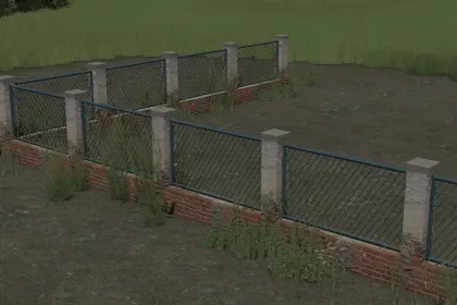 Бетонний паркан Concrete Fence для Farming Simulator 25