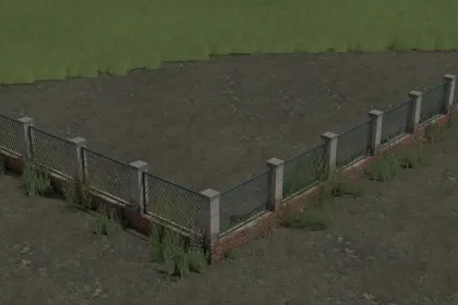 Бетонний паркан Concrete Fence для Farming Simulator 25 — 2