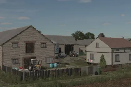 Польська будівля корівника з гаражем для Farming Simulator 25 — 3