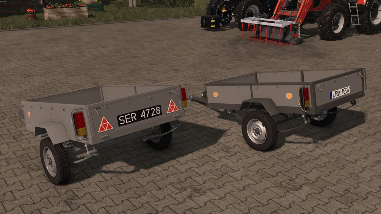 Компактний Автопричіп Small Car Trailer для Піддонів і Малого Інвентарю в FS25 - Скріншоти