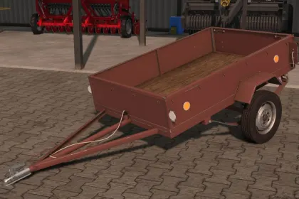 Kompaktowa Przyczepa Samochodowa Small Car Trailer do Palet i Małego Sprzętu w FS25 — 4