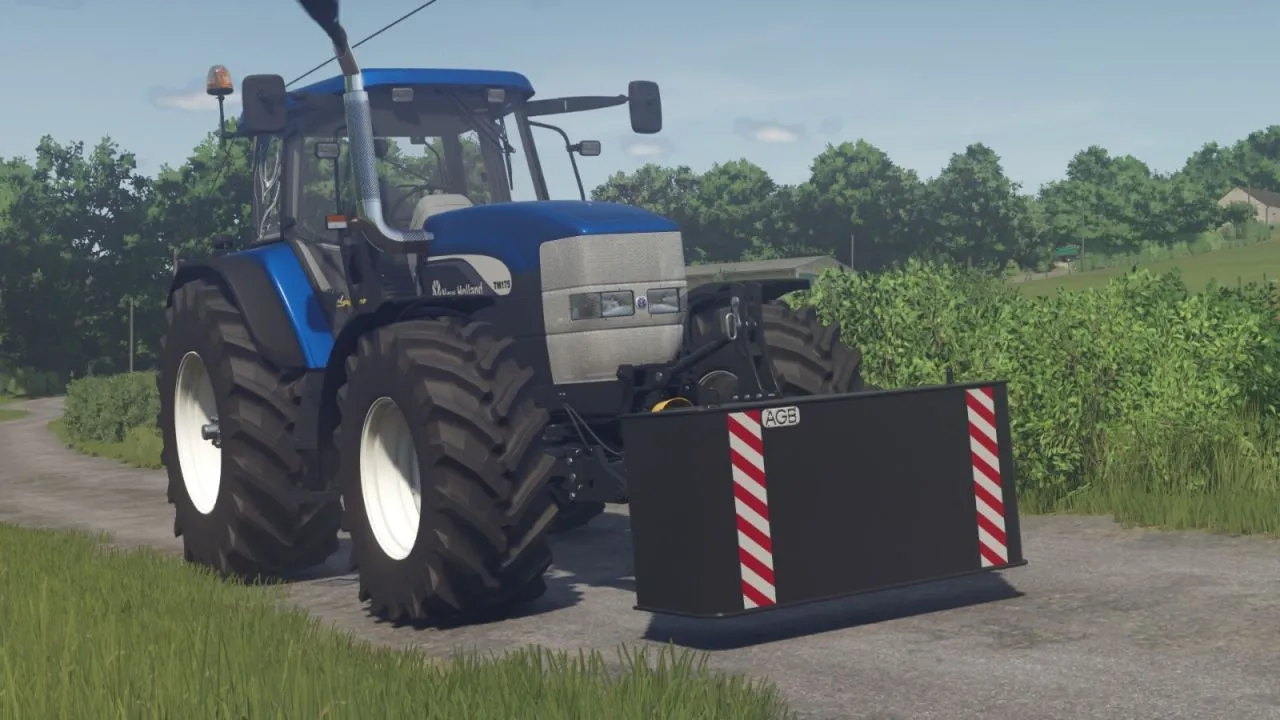 Потужна Противага AGB 1200 Kg Weight для Стабільної Роботи Трактора у FS25