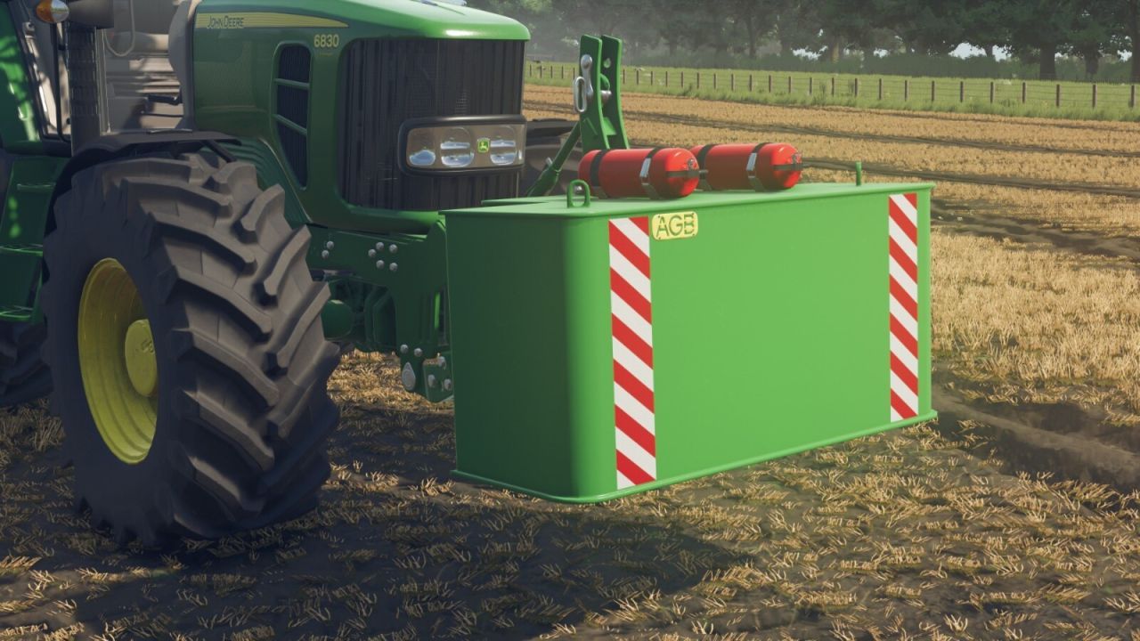 Powerful AGB 1200 Kg Weight for Stable Tractor Operation in FS25