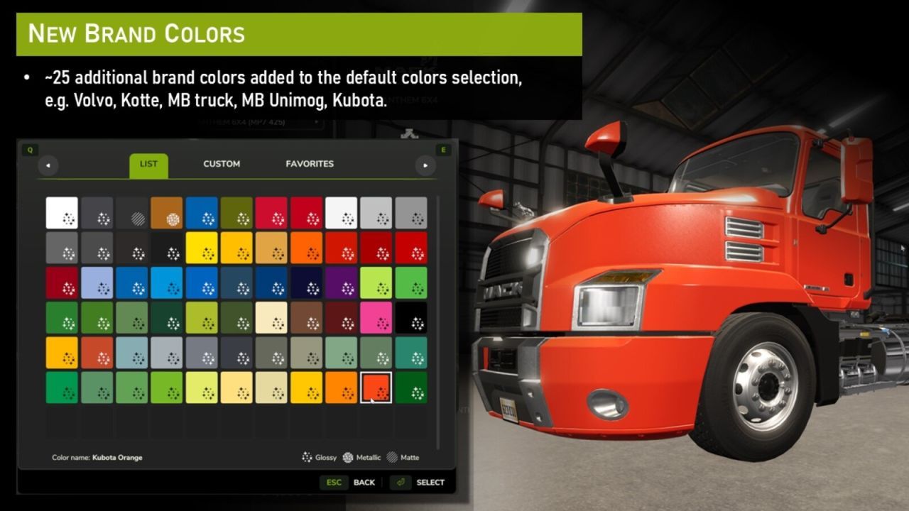 Ефективний Enhanced Color Selection — Розширені Кольори та Диски для Farming Simulator 25