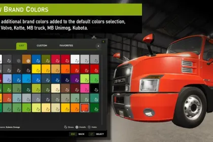 Ефективний Enhanced Color Selection — Розширені Кольори та Диски для Farming Simulator 25 — 2
