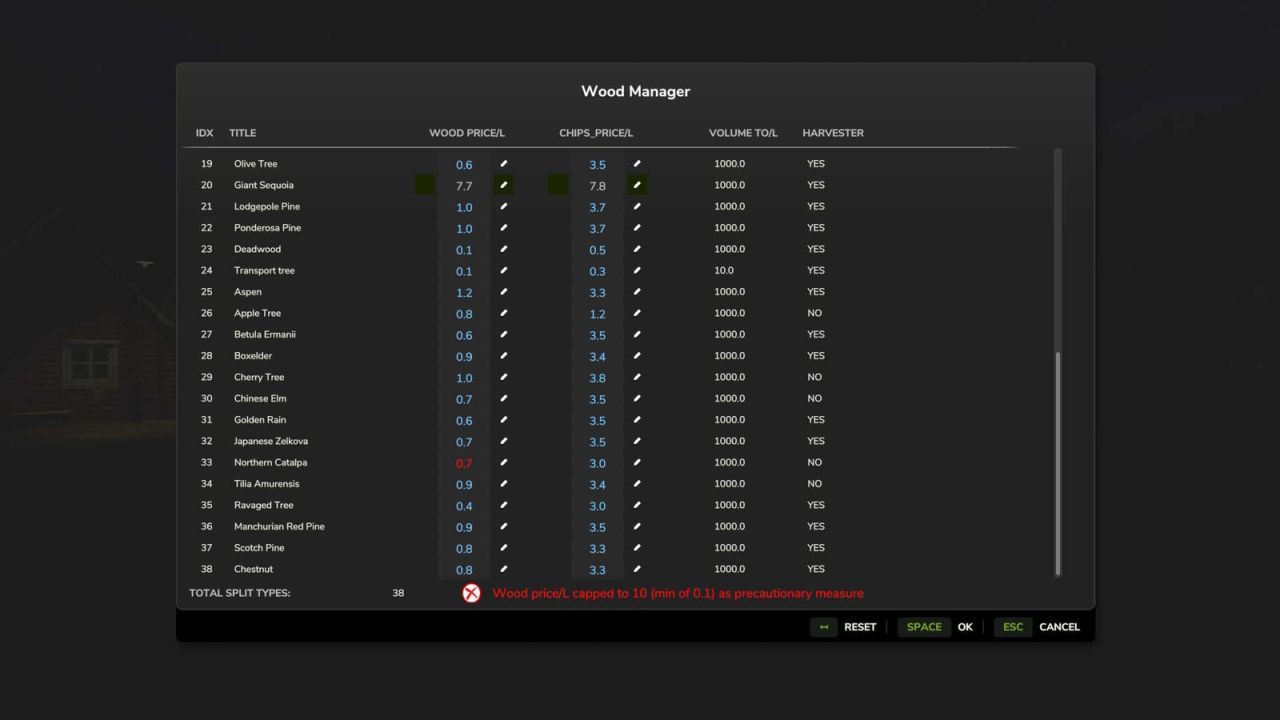 Efektywny Wood Manager dla Farming Simulator 25 — Pełna Kontrola Cen na Drewno