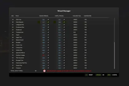 Efficient Wood Manager for Farming Simulator 25 — Full Control of Timber Prices — 1