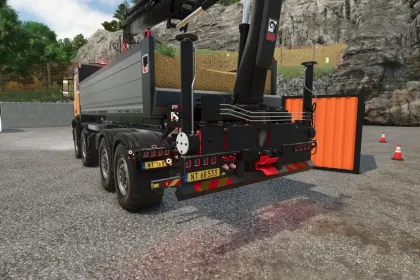 Задній кран HIAB XS з можливістю демонтажу для Farming Simulator 25