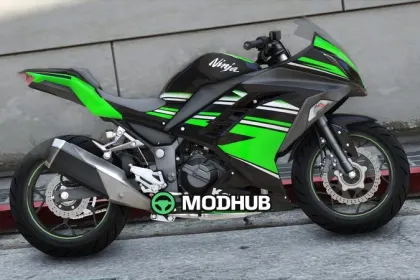 Мотоцикл Kawasaki Ninja300 2017 для GTA 5 — 4
