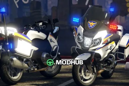 Потрійна поліційна BMW R1200RT-P 2014 для GTA 5