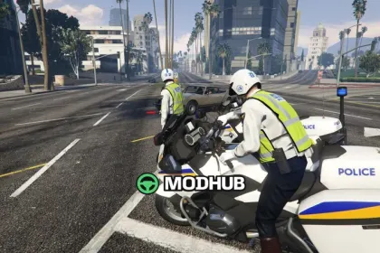 Потрійна поліційна BMW R1200RT-P 2014 для GTA 5 — 4