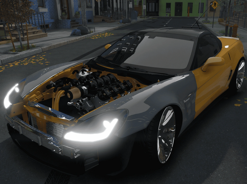 Таксі-набір 2009 Chevrolet Corvette C6 для GTA 5 — 5