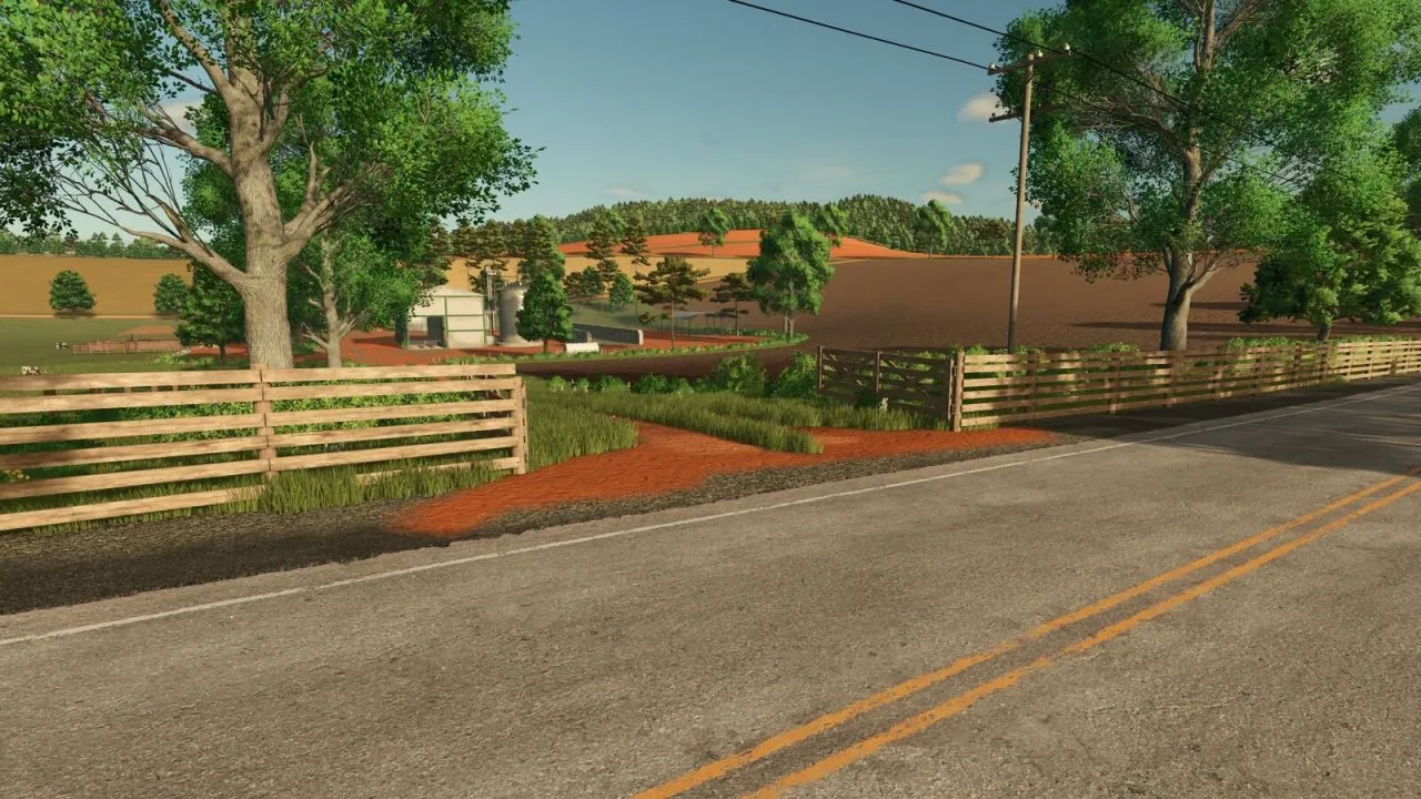 Міцний Fence BR: Колючий Дріт і Дерев’яні Ворота для Farming Simulator 25