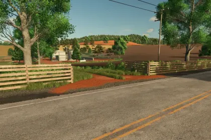 Міцний Fence BR: Колючий Дріт і Дерев’яні Ворота для Farming Simulator 25 — 1