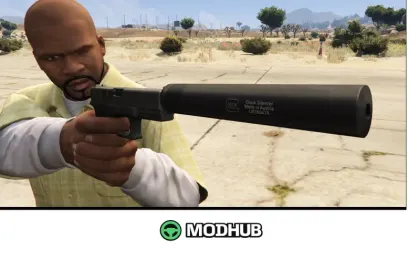 Пістолет Glock 17 (зі глушником та без) для GTA 5