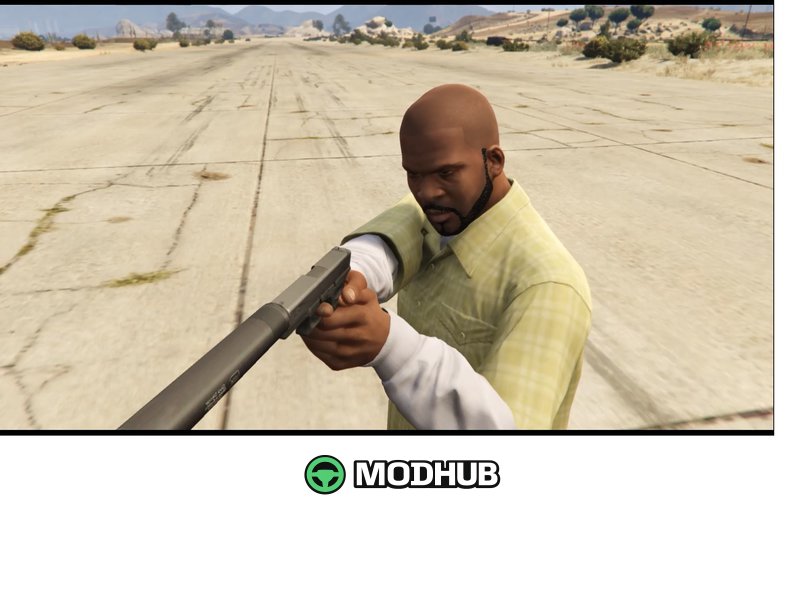 Пістолет Glock 17 (зі глушником та без) для GTA 5
