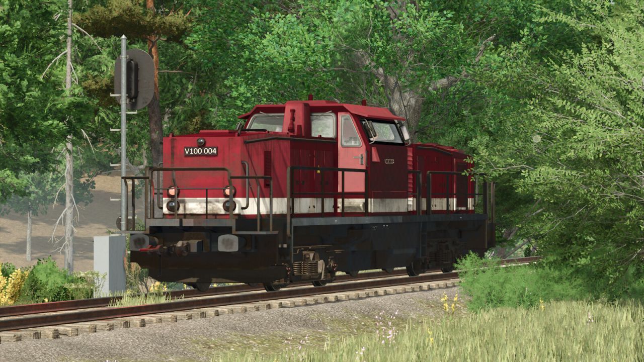 Legendary Diesel Locomotive V100 (Prefab) for Farming Simulator 25 — Atmospheric Railway on the Map