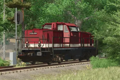 Legendary Diesel Locomotive V100 (Prefab) for Farming Simulator 25 — Atmospheric Railway on the Map — 3