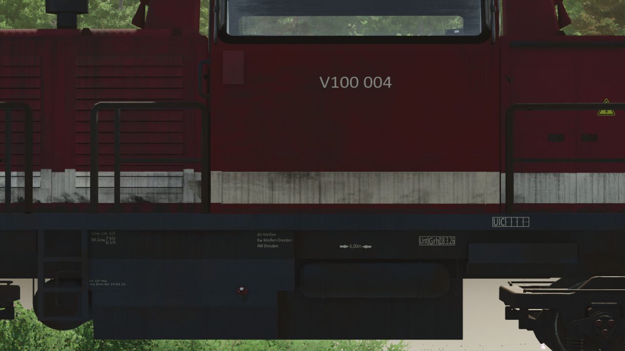 Legendary Diesel Locomotive V100 (Prefab) for Farming Simulator 25 — Atmospheric Railway on the Map