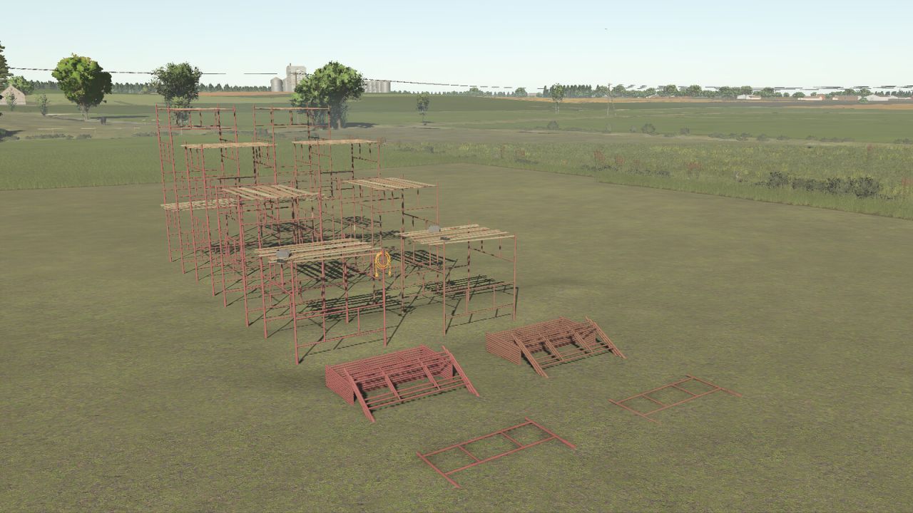 Uniwersalne Scaffolding (Prefab) — Realistyczne Budowlane Rusztowania dla FS25
