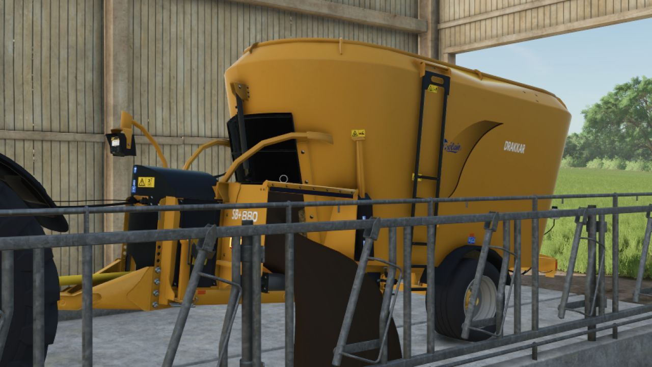 Efficient Feed Mixer Bélair DRAKKAR SB+ 880 with 18,000 l for Farming Simulator 25