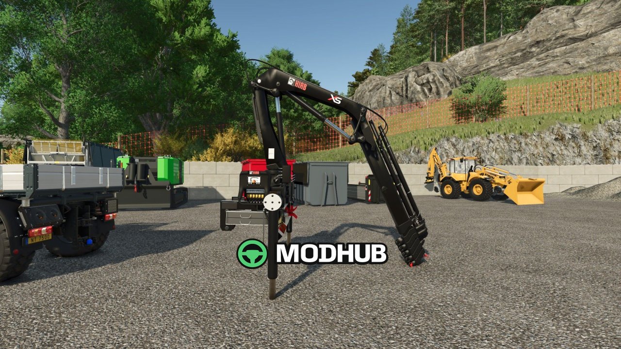 Кран HIAB XS з кріпленням ззаду знімний V1.0 для FS25