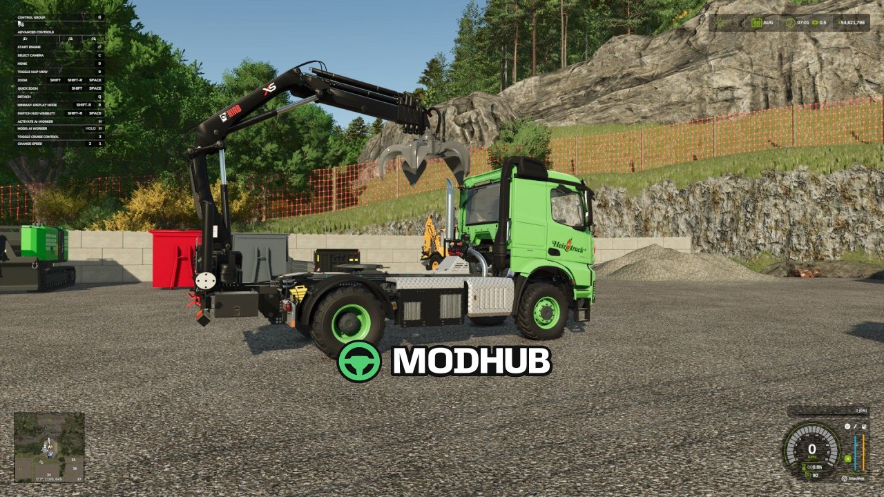 Кран HIAB XS з кріпленням ззаду знімний V1.0 для FS25